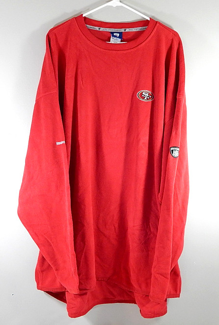 San Francisco 49'ers Reebok Onfield NFL Equipment Fleece Sweatshirt Red 4XL New