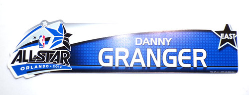 2012 Danny Granger AS Eastern Conference Team Locker Room Plastic Nameplate
