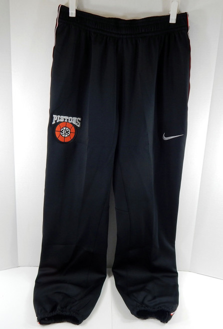 2023-24 Detroit Pistons Game Issued Black Warm Up Pants Bad Boys FB727-010 L 82S
