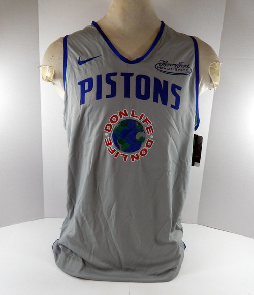 2022-23 Detroit Pistons Game Issued Blue Practice Jersey Big Sean Don Life XLT 9