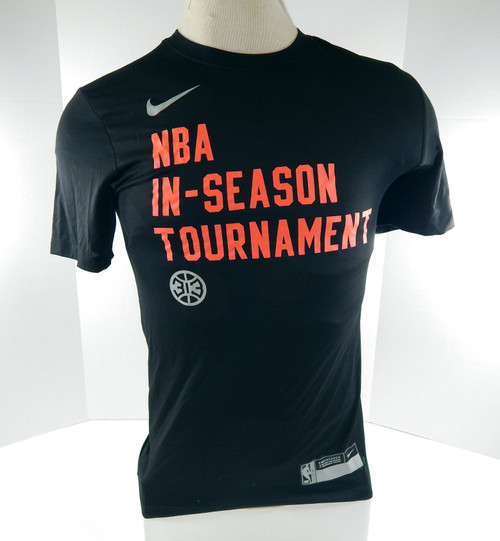2023-24 Detroit Pistons Team Issued Black T-Shirt Nike In Season Tournament S 9S