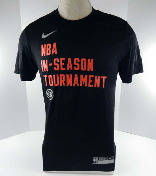 2023-24 Detroit Pistons Team Issued Black T-Shirt Nike In Season Tournament L 1S
