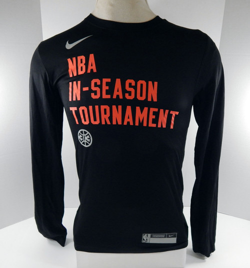 2023-24 Detroit Pistons Team Issued Black Longsleeve Shirt InSeason Tourney S 3S