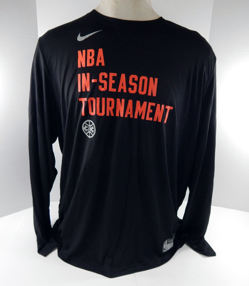 2023-24 Detroit Pistons Team Issued Black Sleeve Shirt In-Season Tourney 3XL 57S