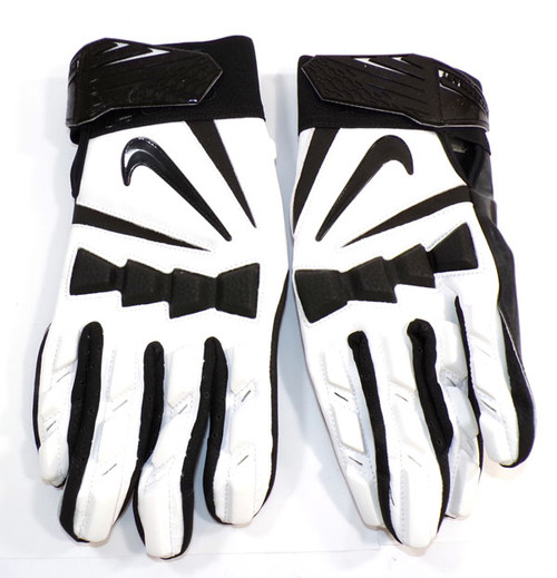 Nike Hyperbeast Lineman White/Black/Black PROMO Palm Pad Football Gloves 2XL