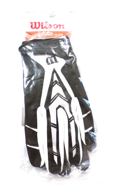 Wilson GST Skill Football Gloves TackTech 3D Adult Size MEDIUM WHITE