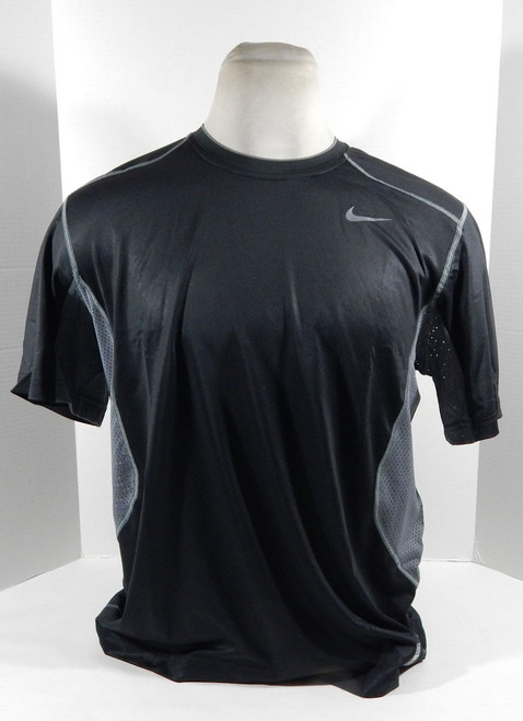 Mens TCU Horned Frogs Team Issued DRIFIT Pro Combat Black/Grey Shirt Nike XL