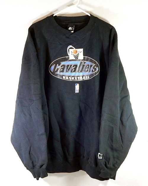 Cleveland Cavaliers Cavs Starter Crewneck Sweatshirt Black 2XL New NOS
