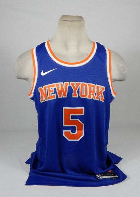 2022-23 Mens New York Knicks Immanuel Quickley #5 Swingman Blue Jersey Nike 48