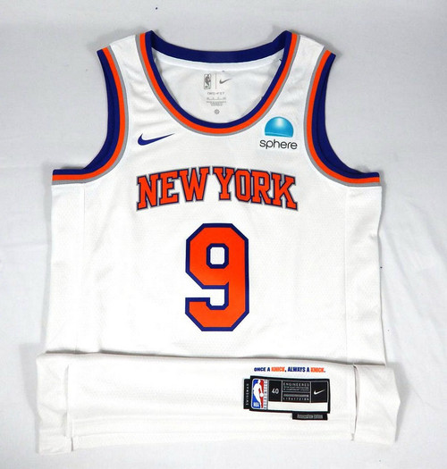 2022-23 Mens New York Knicks RJ Barrett #9 Swingman Sphere White Jersey Nike 40