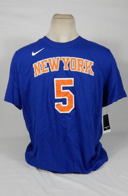 2023-24 Mens NY Knicks Immanuel Quickley #5 The NIKE TEE Blue Shirt Nike XXL