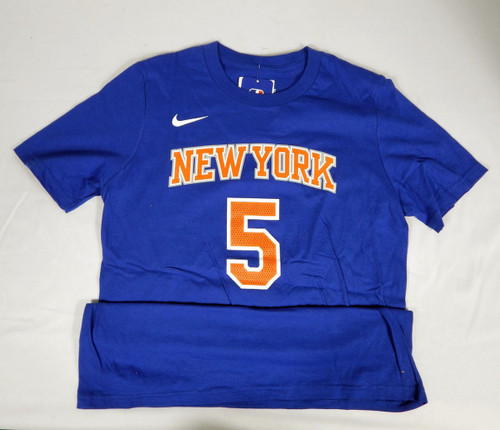 2022-23 Youth New York Knicks Immanuel Quickley #5 Blue Shirt Nike L