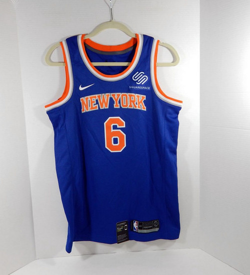 2017-18 Mens New York Knicks Kristaps Porzingis #6 Swingman Blue Jersey Nike 40