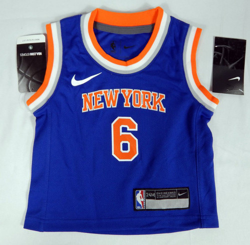 2017-18 Toddler New York Knicks Kristaps Porzingis #6 Rep Blue Jersey Nike 24M