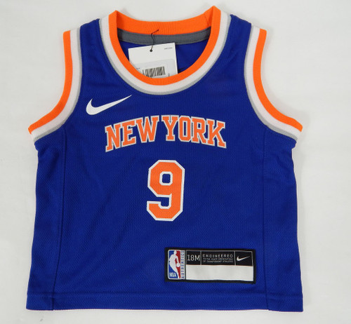 2022 Infant New York Knicks RJ Barrett #9 NBA Authentics Blue Jersey Nike 18M