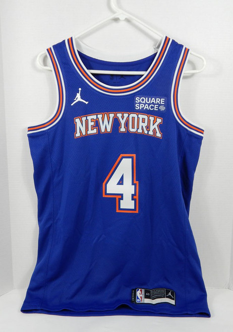 2021-22 Mens New York Knicks Derrick Rose #4 Swingman Blue Jersey Nike 40