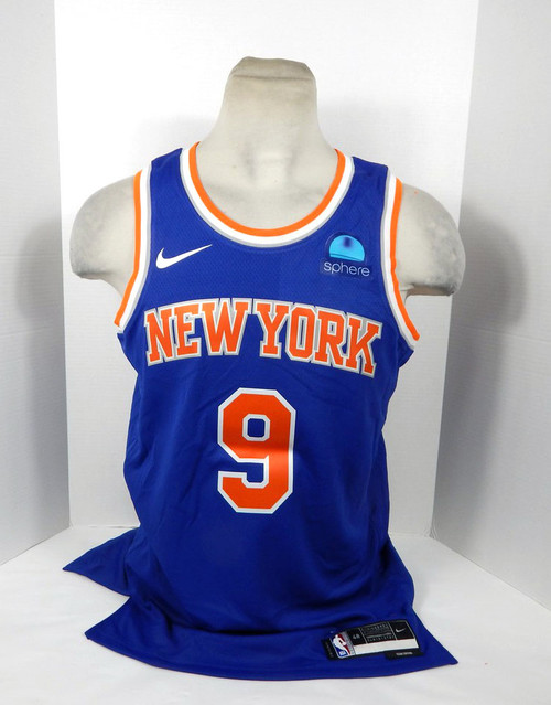 2022-23 Mens New York Knicks RJ Barrett #9 Swingman Blue Jersey Nike 48