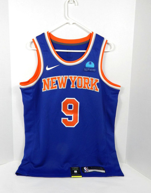 2022-23 Mens New York Knicks RJ Barrett #9 Swingman Blue Jersey Nike 44
