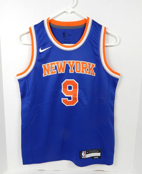 2021-22 Mens New York Knicks RJ Barrett #9 Swingman Blue Jersey Nike M