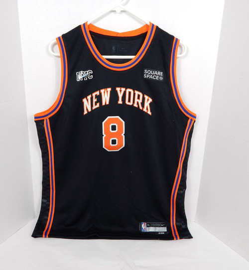 2021-22 Youth New York Knicks Kemba Walker #8 Swingman Black Jersey Nike XL