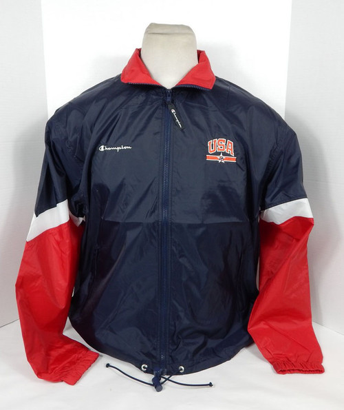 2000s Mens Team USA Travel Team Issued Navy Jacket Champion M