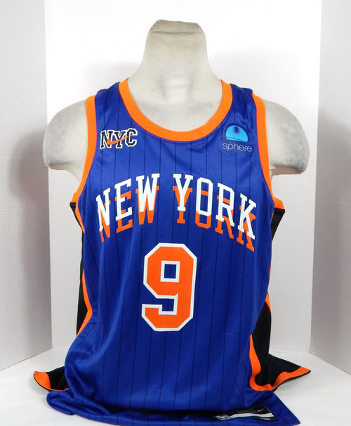 2023-24 Mens New York Knicks RJ Barrett #9 Swingman Blue Jersey Nike 48