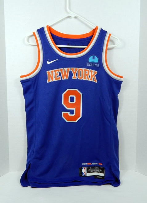 2022-23 Mens New York Knicks RJ Barrett #9 Swingman Blue Jersey Nike 40