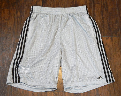 Charlotte Hornets Adidas Team Issued Basketball Shorts Gray Black Size XLT New