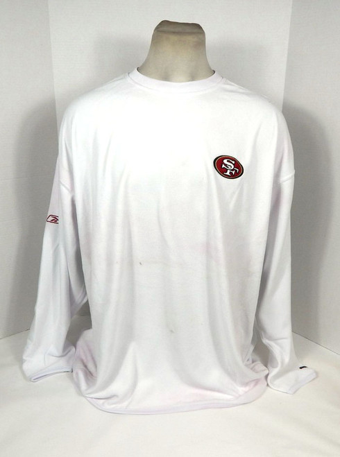 2010 Mens San Francisco 49ers Tech Fleece Team Issued White Sweater Reebok 4XL