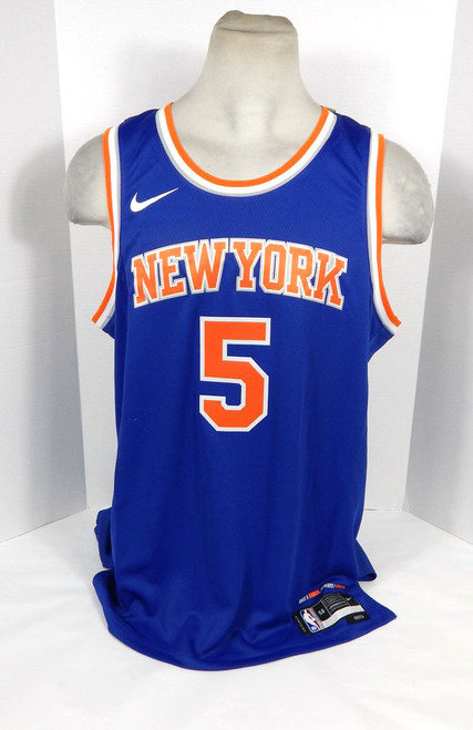 2021-22 Mens New York Knicks Immanuel Quickley #5 Swingman Jersey Blue Nike 56