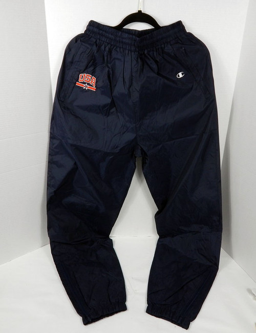 2000's Mens Team USA Travel Team Issued Basketball Navy Away Pants Champion M