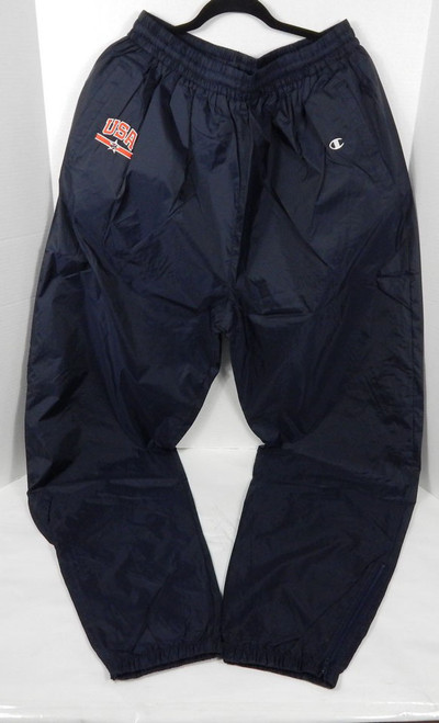 2000's Mens Team USA Travel Team Issued Basketball Navy Pants Champion 2XL