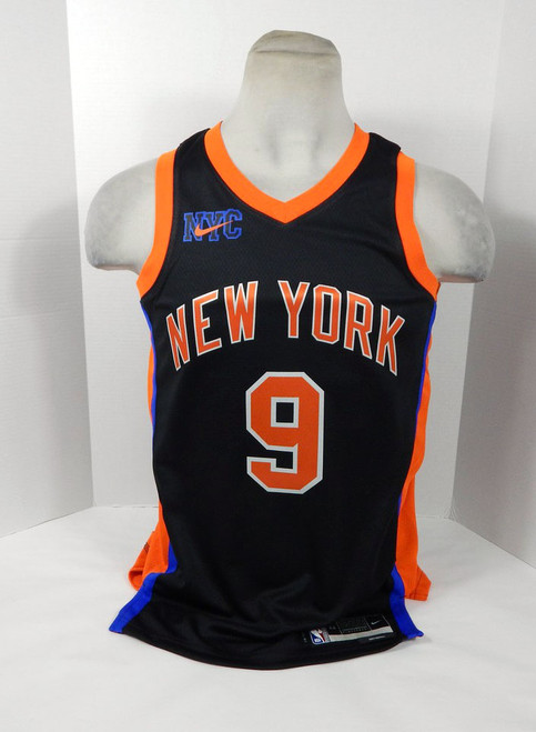 2022-23 Mens New York Knicks RJ Barrett #9 Swingman Black Jersey Nike 44