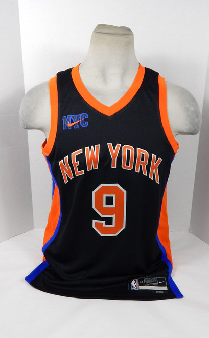 2022-23 Mens New York Knicks RJ Barrett #9 Swingman Black Jersey Nike 48