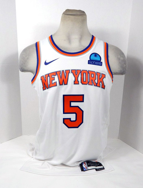 2022-23 Mens New York Knicks Immanuel Quickley #5 Swingman Sphere White Jersey Nike 44