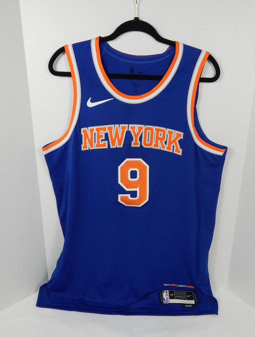 2022-23 Mens New York Knicks RJ Barrett #9 Authentic Blue Jersey Nike 48
