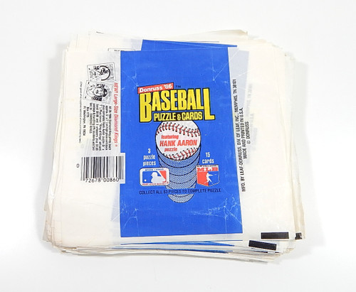 Lot of (100) 1986 Donruss Baseball Empty Wax Pack Wrappers