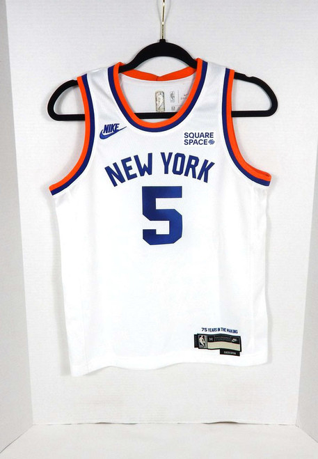 2021 Youth New York Knicks Immanuel Quickley #5 Swingman White Jersey Nike M