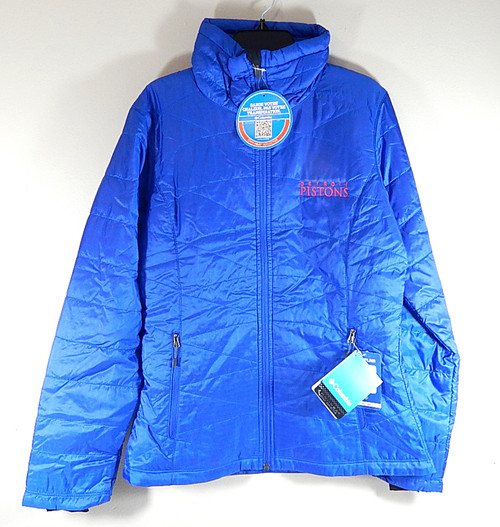 Detroit Pistons Columbia Omni-Heat Mighty Jacket Coat Ladies Small Blue New