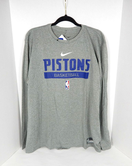 2022-23 Mens Detroit Pistons Team Issued Grey Training Shirt Nike XL