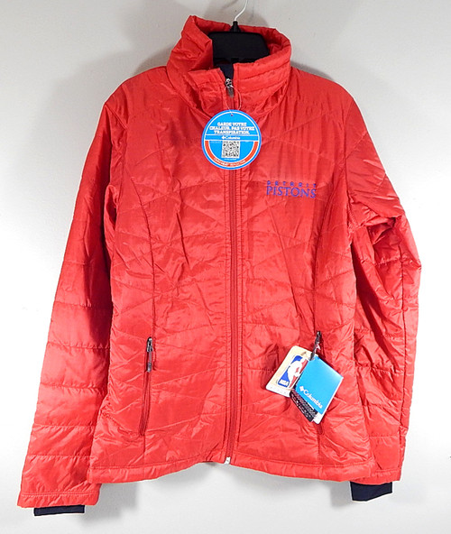 Detroit Pistons Columbia Omni-Heat Mighty Jacket Coat Ladies XS Red New