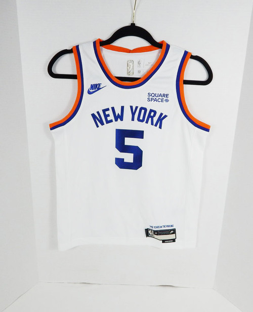2021-22 Youth New York Knicks Immanuel Quickley #5 Swingman White Jersey Nike M