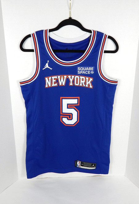 2020-21 Mens New York Knicks Immanuel Quickley #5 Swingman Blue Jersey Jordan 40