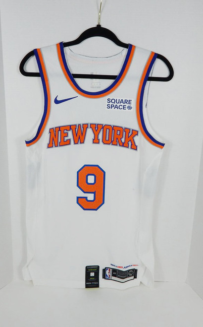 2021-22 Mens New York Knicks RJ Barrett #9 Authentic White Jersey Nike 40 801866
