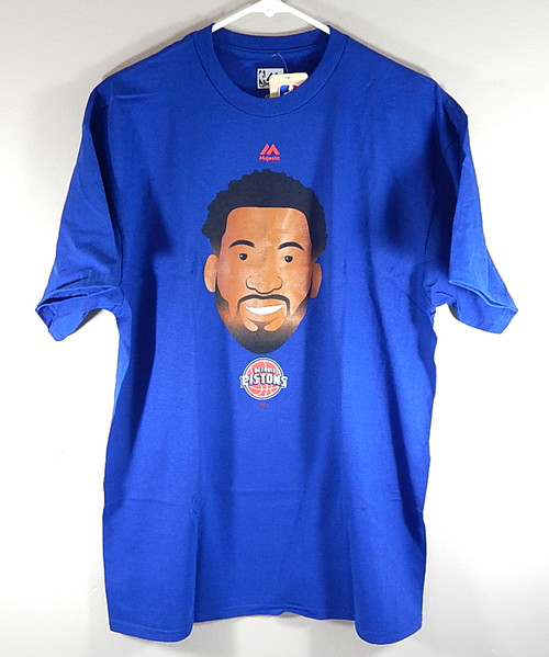 Detroit Pistons Andre Drummond Emoji Majestic NBA Shirt Blue New Adult XL