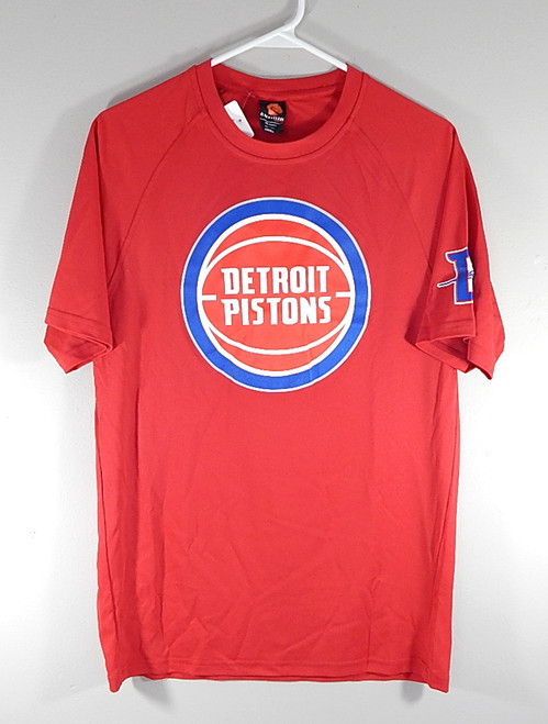Detroit Pistons Logo Training Shirt Elbowgrease Athletics Red Adult Small New