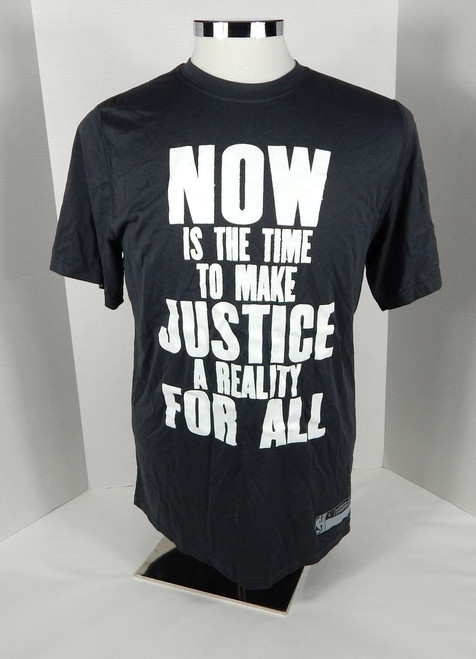 2021-22 Mens Detroit Pistons Team Issued MLK Jr Travel Grey Shirt Nike L