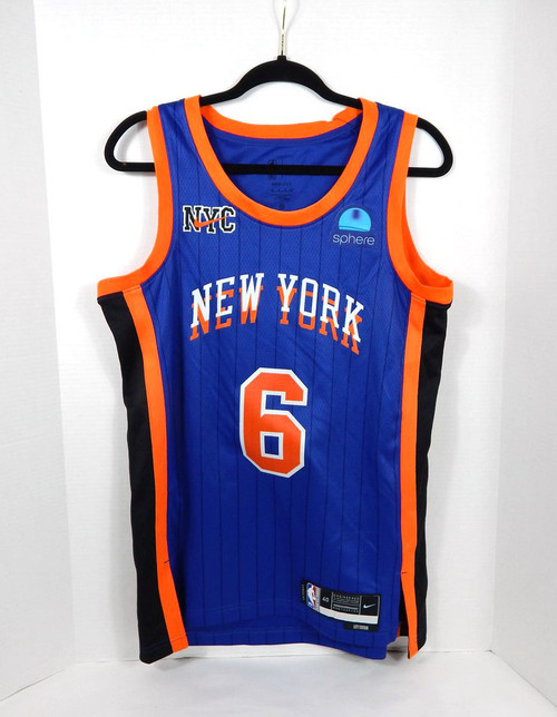 2022-23 Mens New York Knicks Quentin Grimes #6 Swingman City Blue Jersey Nike 40