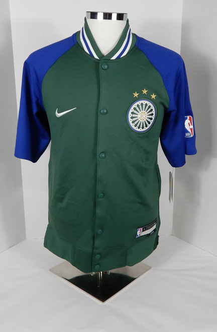 2022-23 Mens Detroit Pistons Game Issued Green Basketball Jacket Nike S