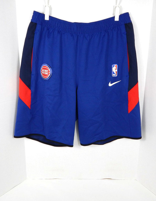 2019-20 Mens Detroit Pistons Team Issued Practice Blue Shorts Nike 2XL